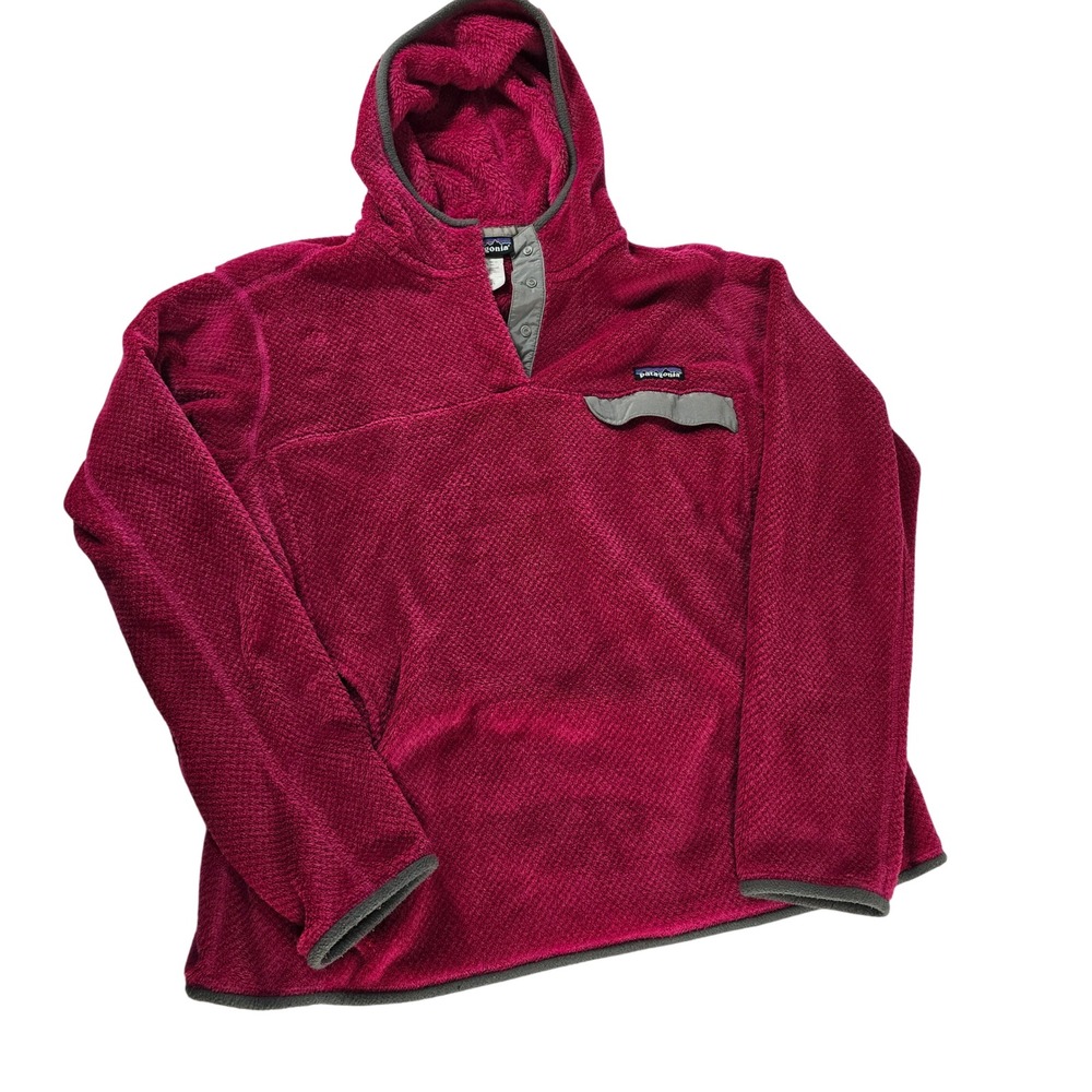 Patagonia Re-Tool Snap-T Fleece Hoodie Magenta Pink 25435 Women XL